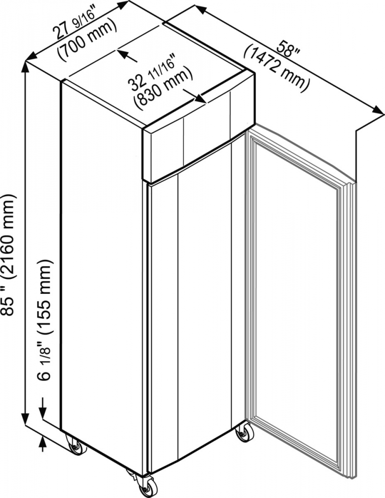 Liebherr FRPSvg 6501 - Afmetingen