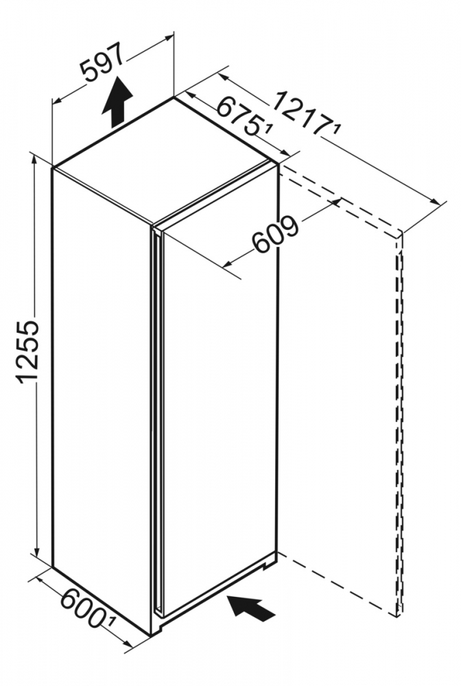 Liebherr FNe 4204 Pure - Afmetingen