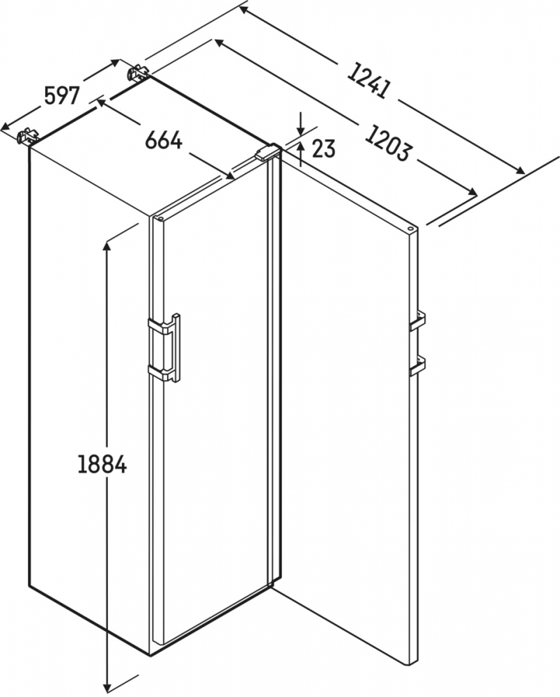 Liebherr SFFfg 4001  - Afmetingen