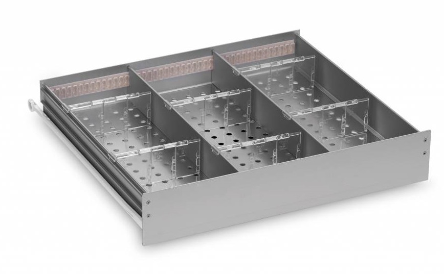 Gram BioCompact II RR210 - Aluminium lades met vakverdeling