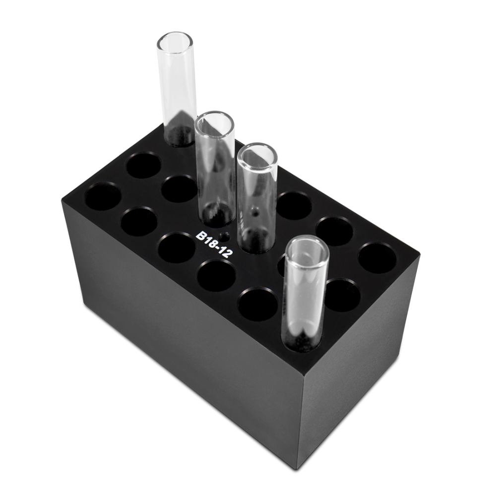 Biosan CH 3-150 - Blok met 18 sockets voor Ø12×75 mm tubes, diepte 58 mm